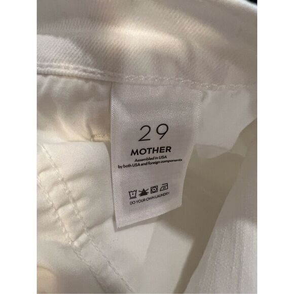 Mother Women's White The Stud Finder Sneak Utility Jeans Pants Size 29 NWOT - Picture 12 of 13